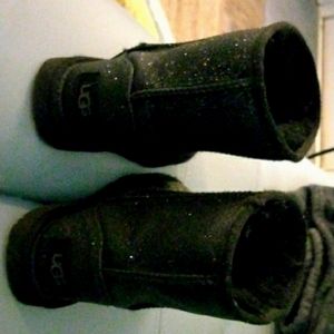UGG girls glitter black boots size 10